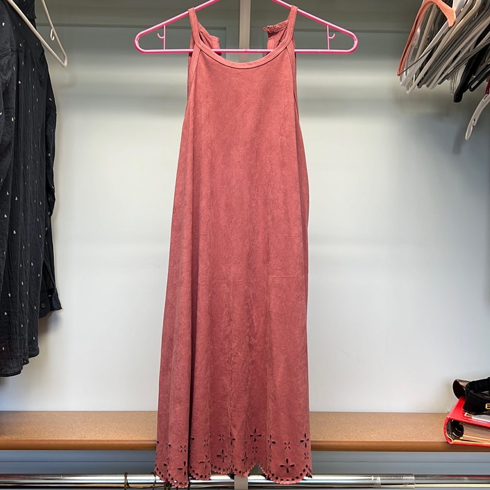 Pink Suede Dress